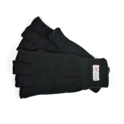 Image of A2Z Mens Gloves Warm Winter Fingerless Touchscreen Thinsulate Soft Lining MG131 Black L/XL