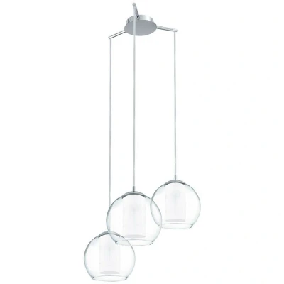 Image of Eglo 92762 E27 Chrome Pendant Lamp BOLSANO