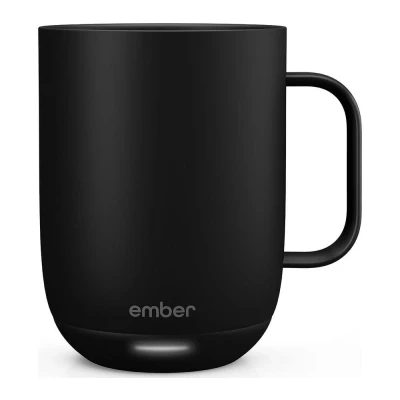Image of Ember New Temperature Control Smart Mug 2, 414 ml, Black, 80 min. Battery Life App Controlled Heated Coffee Improved Design