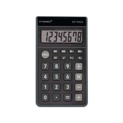 Image of Q Connect 8 Digit Pocket Calculator Black KF19063