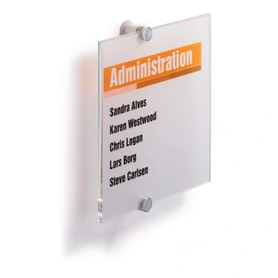 Image of Durable 210x210 mm Crystal Sign Banner
