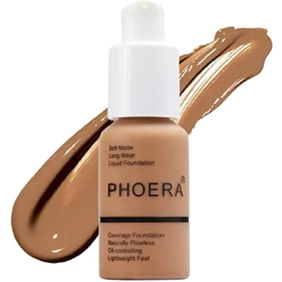 Image of Aquapurity Phoera® Full Coverage Foundation Soft Matte Oil Control Concealer 30ml Flawless Cream Smooth Long Lasting (107 Honey)