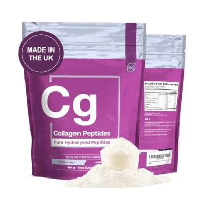 Image of Essential Elements Hydrolyzed Collagen Peptides Powder Supplement Types I &amp; III Non GMO, Hormone Free, Grass Fed 41 Servings
