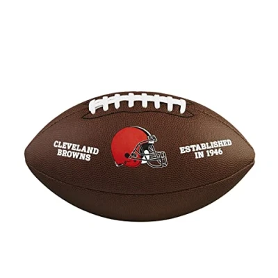 Image of Wilson American Football NFL TEAM LOGO, Official Size, Blended Leather,Brown