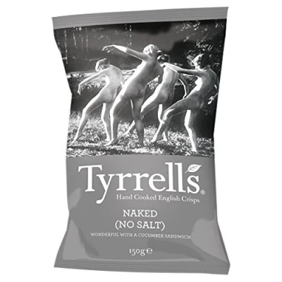 Image of Tyrrells Naked (No Salt) Crisps 150g Pack of 2