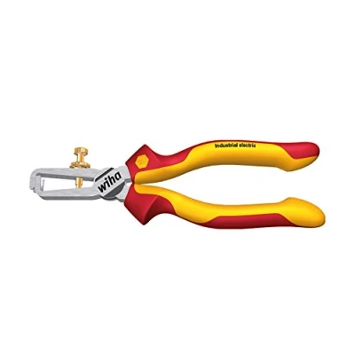 Image of Wiha Z55016009 Wire Stripper Industrial Electric (36711) Pliers for Electricians, VDE Approved, Piece Tested, Stable and Robust, 160 mm