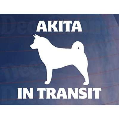 Image of Car Sticker Akita In Transit Nice Fun Cute Novelty Warning Van Window Bumper Boot Door Decal
