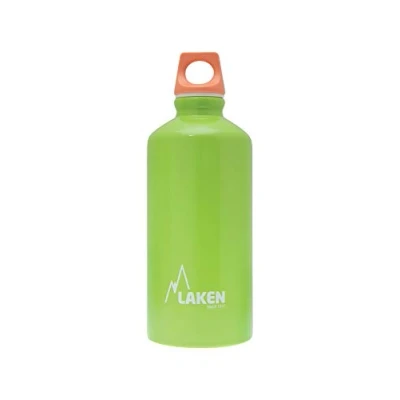 Image of LAKEN Futura Water Bottle with Narrow Mouth, Single Wall Lightweight Aluminum BPA Free, Leak Proof Screw Cap, 0.6L, Green