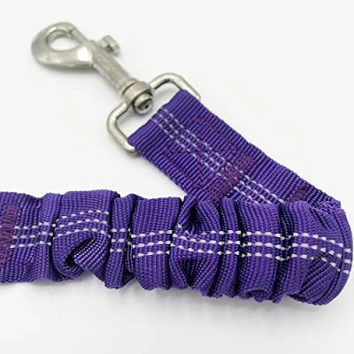 Image of Anti Shock Bungee Universal Seatbelt For Dogs Pets Car Travel Dog Accessories Adjustable Elastic Strap Safety Harness Restraint Lead (Purple)