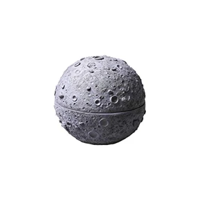Image of anaan LUNA Ashtray with Lid for Cigarettes of Concrete Outdoor Home windproof small round Geometric Table Decor Modern Design Ø 4.3 x 3.9 inch