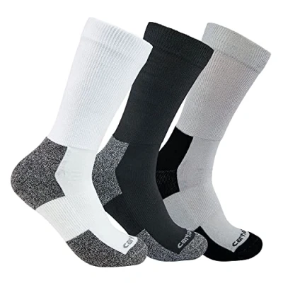 Image of Carhartt Men&#039;s Midweight Stretch Top Sock 3 Pack, Assorted, X Large