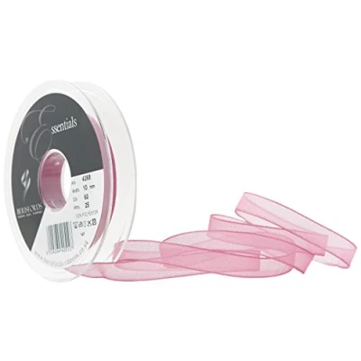 Image of Berisfords Super Sheer Ribbon, Dusky Pink, 10 mm Width, 25 metre Length