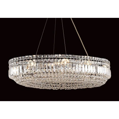 Image of Olovo Crystal Oval Ceiling Chrome