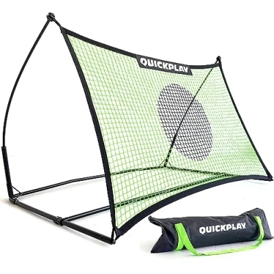 Image of QUICKPLAY TEKKERS Football Rebounder 5 x 3’ Ultra Portable Kickback &amp; Integrated Weighted Base to Train on Any Surface Soccer Available in Two Sizes.