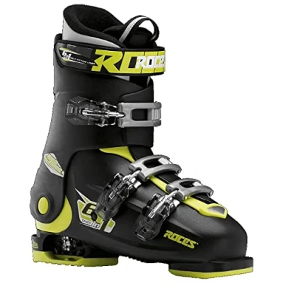 Image of Roces Idea Children&#039;s Ski Boots Adjustable Size Black Lime Size:36/40