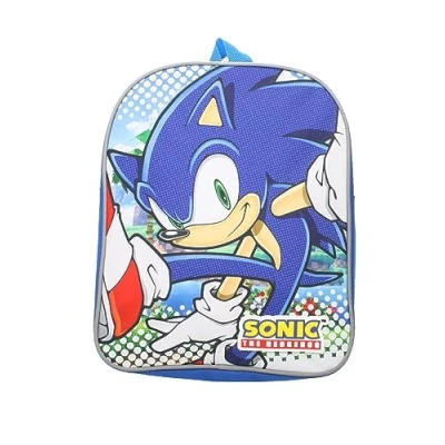 Image of Sonic The Hedgehog Childrens Backpack Blue Small Pre School Nursery Rucksack
