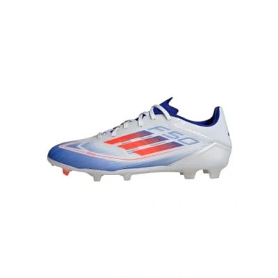 Image of adidas Performance F50 League FG/MG Moulded stud football boots, Men&#039;s, Size: 11, Footwear white/silver metallic Textile/synthetics