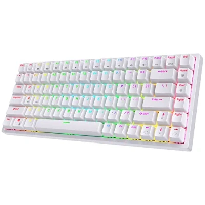 Image of RK ROYAL KLUDGE RK84 Wireless Bluetooth/2.4Ghz 75% RGB Mechanical Gaming Keyboard, Three Modes Connectable Keyboard with Hot Swappable Tactile Brown Switch