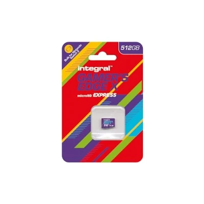 Image of Integral 512GB Gamer&#039;s Edge X Micro SD Express Card for Nintendo Switch 2, up to 890MB/s Read, 810MB/s Write, 4K Video, A2, NVMe PCIe, High Speed Gaming, Reduce Download Times, Ultra fast Storage
