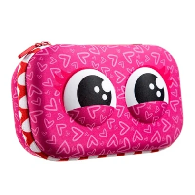 Image of ZIPIT Wildlings Pencil Box for Girls Case School Organizer Bag Large Capacity Pouch (Pink)