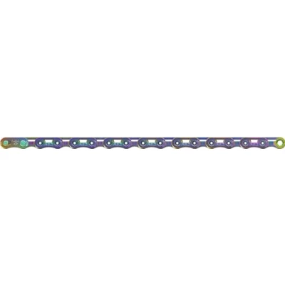 Image of Sram Chain Red E1 Flattop W/Powerlock 12 Speed 126 Links Rainbow