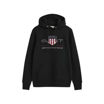Image of GANT Archive Shield Hoodie, Men&#039;s, Size: XXL, Black