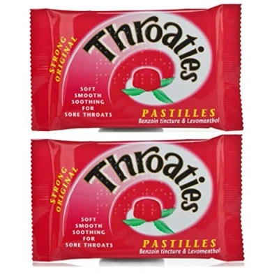 Image of Throaties Strong Original Pastilles for Soft Soothing with Honey &amp; Menthol X 2L8
