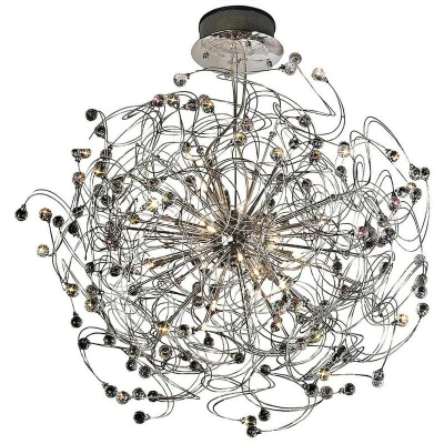 Image of Messe Pendant 24 Light G4 Polished Chrome/Crystal, NOT LED/CFL Compatible Item Weight: 15.3kg