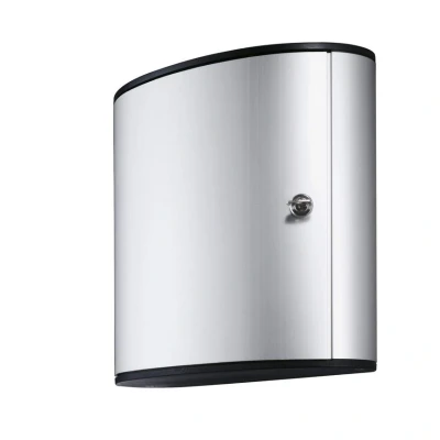 Image of Durable Key Safe Box 54 Wall Mounted Lockable Holder Cabinet for up to Clip Keys with secure lock Aluminium Keysafe including 6 Tags, Silver