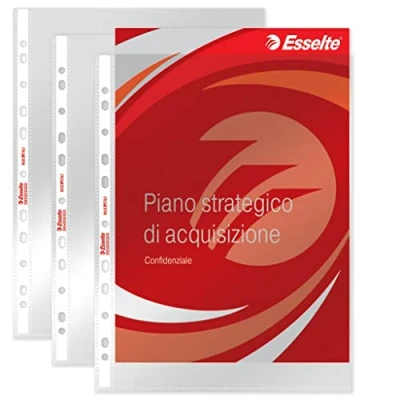 Image of Esselte Perforated Envelopes, Copy Safe de Luxe, Transparent, Document Holder A4 PP lucido