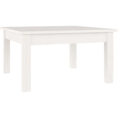 Image of vidaXL Coffee Table White 55x55x30 cm Solid Wood Pine