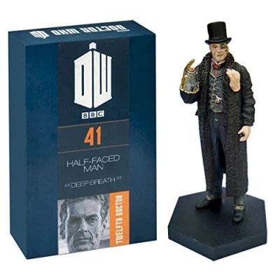 Image of Official Licensed Merchandise Doctor Who Figurine Collection Half Face Man Hand Painted 1:21 Scale Collector Boxed Model Figure #41