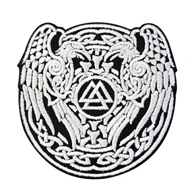 Image of Valknut Triangle Symbol Viking Norse Rune Patch Embroidered Badge Iron On Sew Emblem