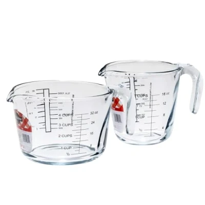 Image of Ôcuisine® Jug Glass Set Extreme Resistance Freezer Safe Microwave Borosilicate Made in France (Jug of 2 (0.5, 1LT))