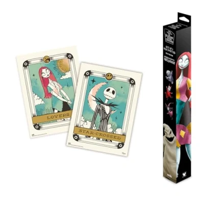 Image of Grupo Erik Poster Disney The Nightmare Before Christmas Set of 2 Mini Posters 15 x 20.5 inches / 38 52 cm Art Shipped Rolled Up In A Protective Box Gifts