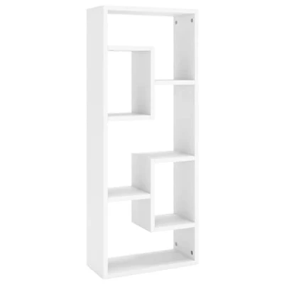 Image of vidaXL Wall Shelf Household Living Room Mounted Hanging Display Cabinet Rack Storage Space Ledges Chipboard White