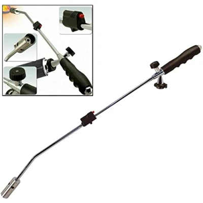 Image of Butane Gas Weed Burner Blowtorch Garden Torch Weeds Killer with Adjustable Flame Outdoor Moss Fungus Wand