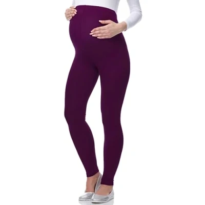Image of Be Mammy Women&#039;s Maternity Long Leggings 02(Plum, XL)