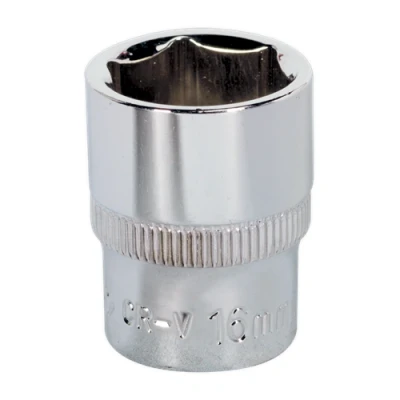 Image of Sealey Premier WallDrive® Socket 16mm 3/8&quot;Sq Drive Fully Polished
