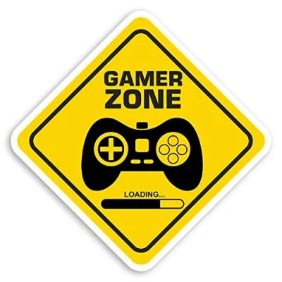 Image of 2 x 10cm Gamer Zone Vinyl Stickers Gaming Teen Kids Fun Laptop Sticker #34286 (10cm Wide)
