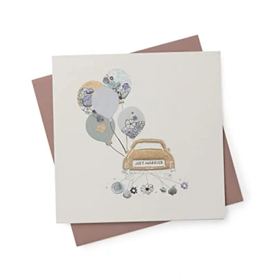 Image of UK Greetings Kindred Just Married Car Wedding Card