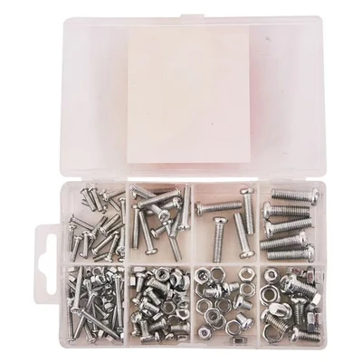 Image of Amtech Nuts and Bolts Set DIY at Home, Secure Fastening for Wood, Metal, Stubs, More, Easy to Use, Includes Convenient Storage Box (150 Piece)