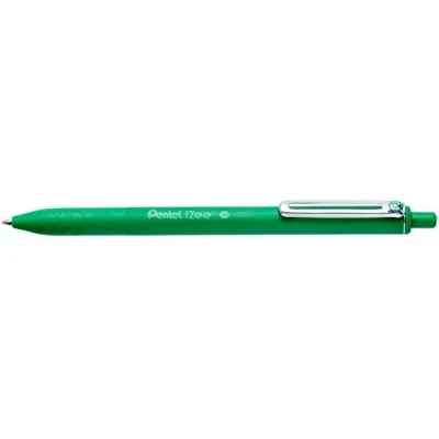 Image of IZEE BALLPOINT RETRACTABLE PEN 1.0MM TIP, GREEN INK, 12 PACK