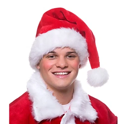 Image of Wicked Costumes Adult Unisex Christmas Super Deluxe Plush Santa Hat