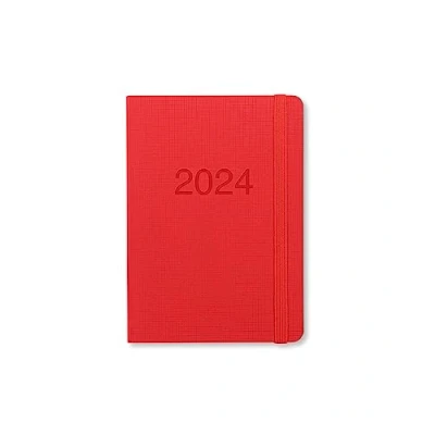 Image of Letts Memo A6 week to view 2024 diary red