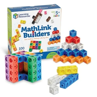 Image of Learning Resources LER9294 MathLink Builders STEM Explorers, 8 x 8.25 2.75 inches