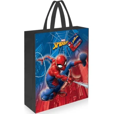 Image of Spiderman Multicolor Tote Bag (33cm x 27cm) 1 Piece Durable &amp; Stylish, Perfect Shopping, Travel and Everyday Carry