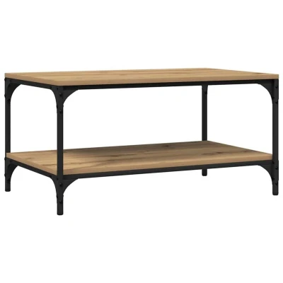 Image of vidaXL Coffee Table Artisan oak 80 x 50 40 cm Engineered wood