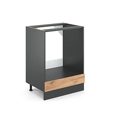 Image of Vicco Oven housing cabinet Raul, Gold power oak/Anthracite, 60 cm without worktop