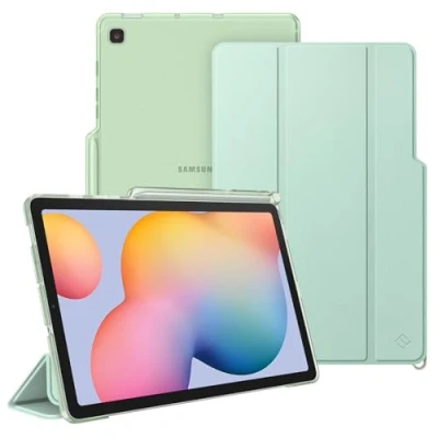 Image of FINTIE SlimShell Case for Samsung Galaxy Tab S6 Lite 10.4 Inch 2024/2022/ 2020, Lightweight Stand Translucent Frosted Back Cover with S Pen Holder, Auto Wake/Sleep, Mint